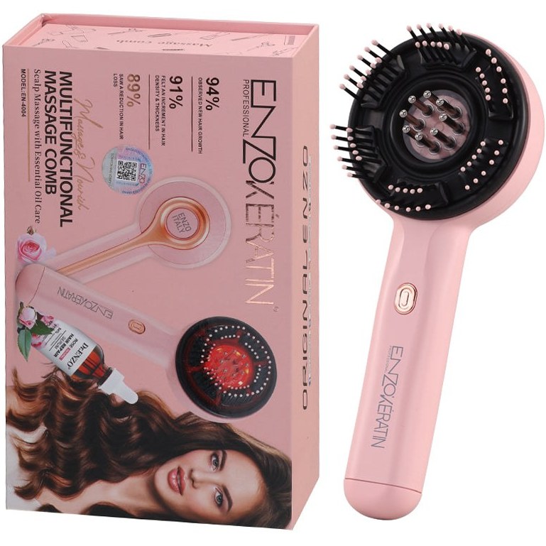 شانه ماساژور پوست سر ENZO EN-4004 – مراقبت آرامش‌بخش با ویبره