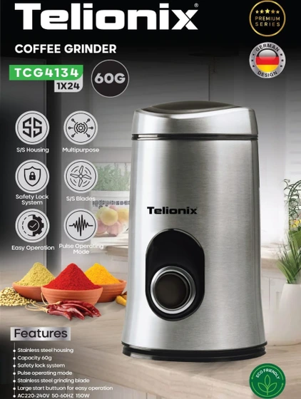 آسیاب ادویه جات 60 گرمی تلیونیکس مدل TCG4134