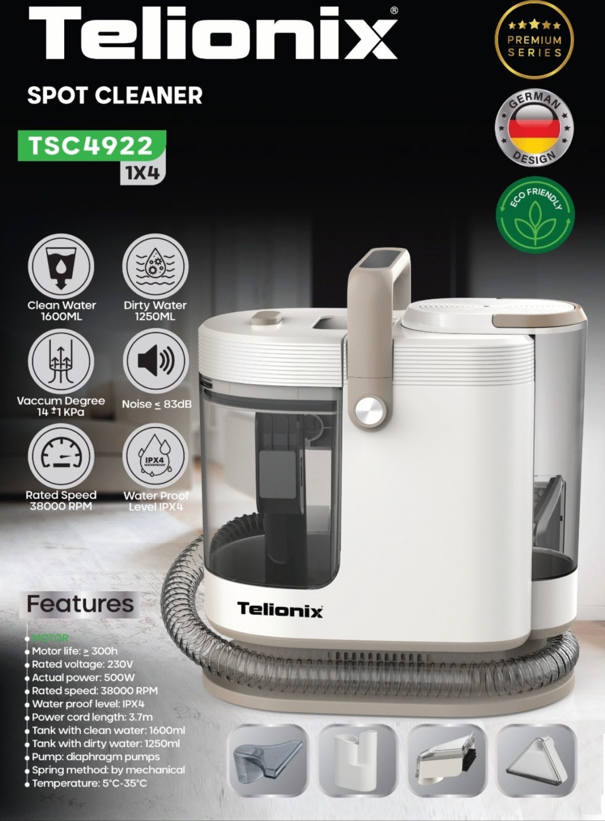 فرش شور و مبل شور تلیونیکس مدل TSC4922 شستشوی عمیق