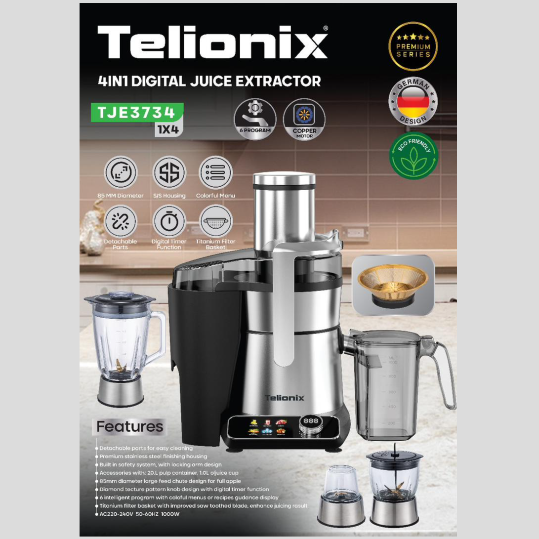 آبمیوه گیر 4 کاره تلیونیکس 3734