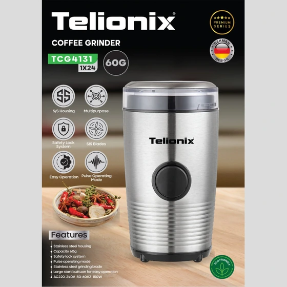 آسیاب 60 گرمی ادویه جات تلیونیکس مدل TCG4131